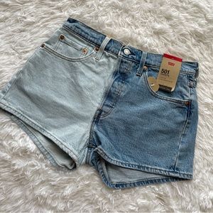 Color Block  Shorts NWT High waisted Spring Summer